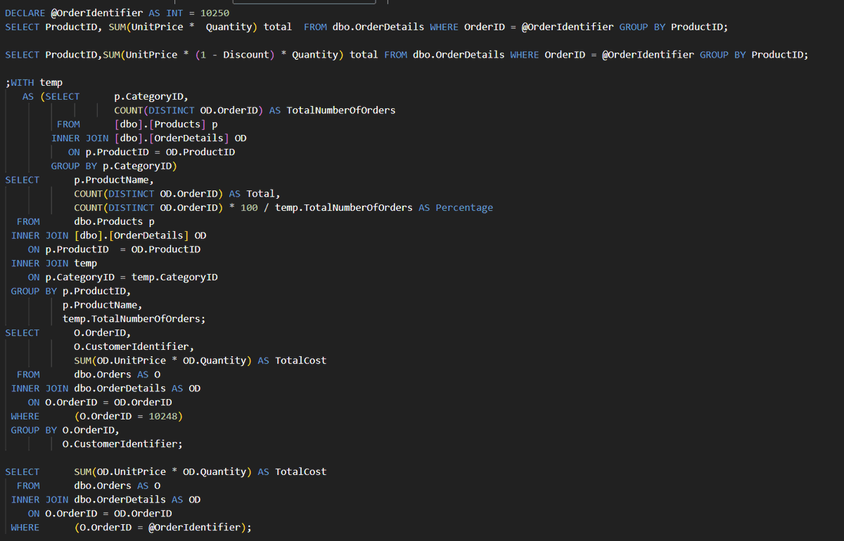 My morning, FluentValidation conditional rules. Currently finished writes SQL to be used with conditional rules, next Dapper to get data and polish up SQL statements.