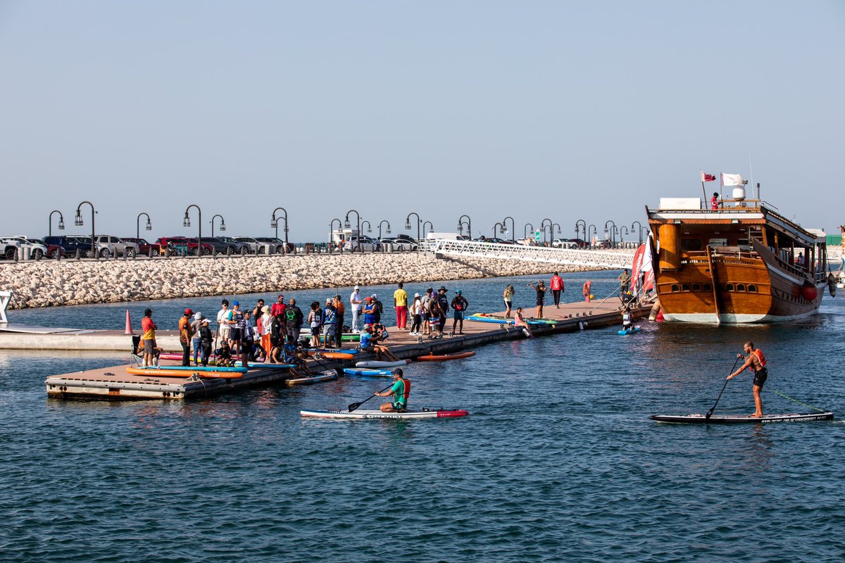 Highlights from the Stand-up Paddle competition🏄🏻‍♂️🌊! 
In collaboration with @snoonu and @garmin_qatar 
Congratulations to all winners and participants who have joined us at #olddohaport.