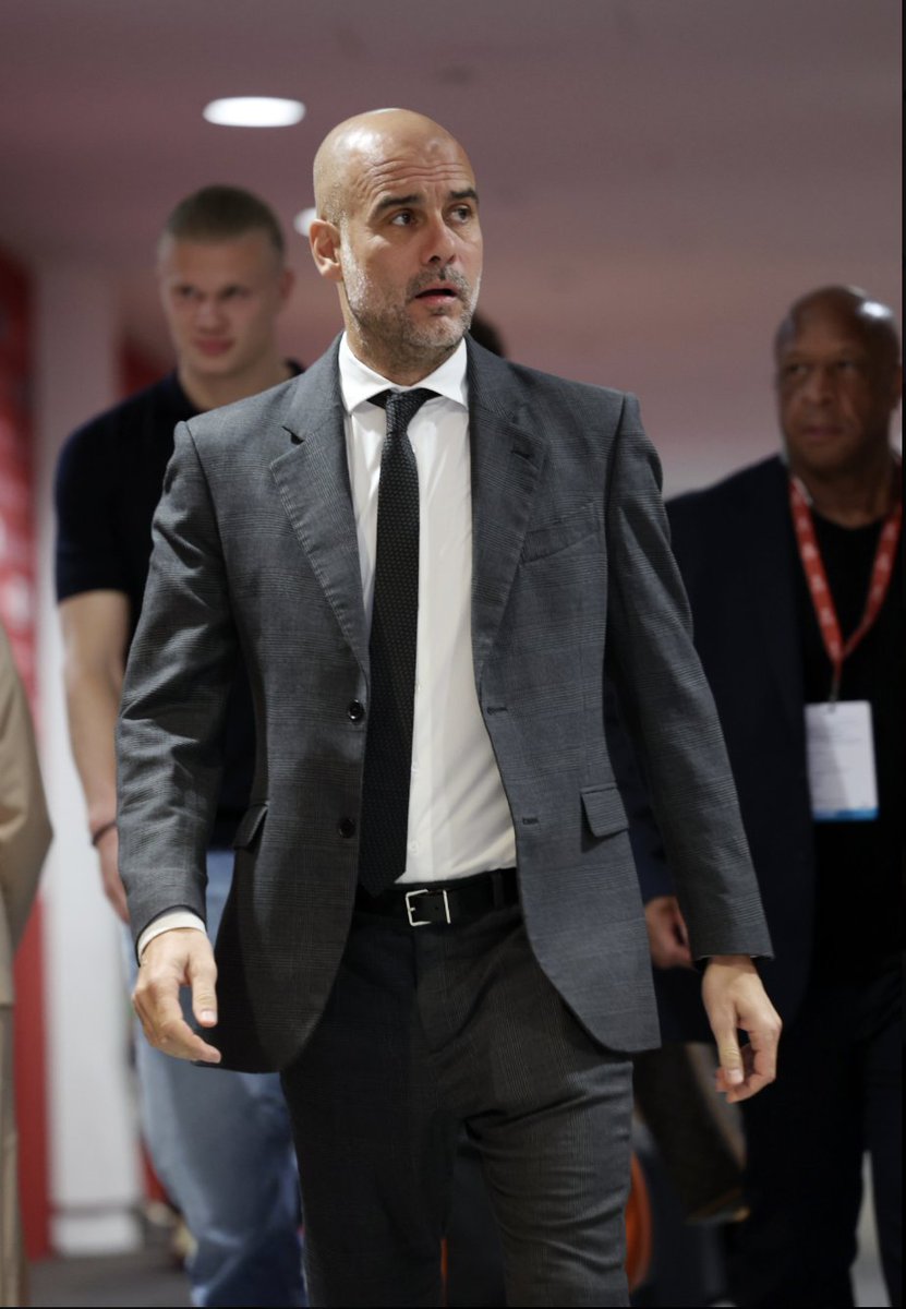 Pep, always ahead of footballing trends, counters Sean Dyche leaning into his football casual, by unleashing The Suit. Astonishing tactical tweak from a gent who has been dragging managerial style into sloppy sweats all season. Handsome Bastard