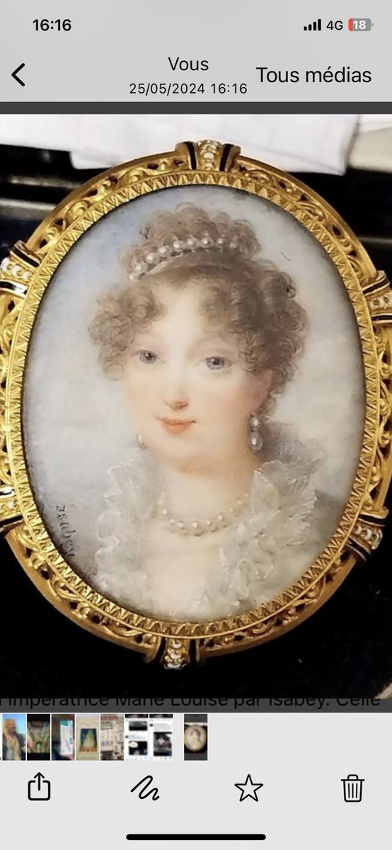 Marie-Louise impératrice des français… vers 1811 par jean Baptiste Isabey…..somptueuses broche … collection Chalençon….. @MinistereCC @datirachida