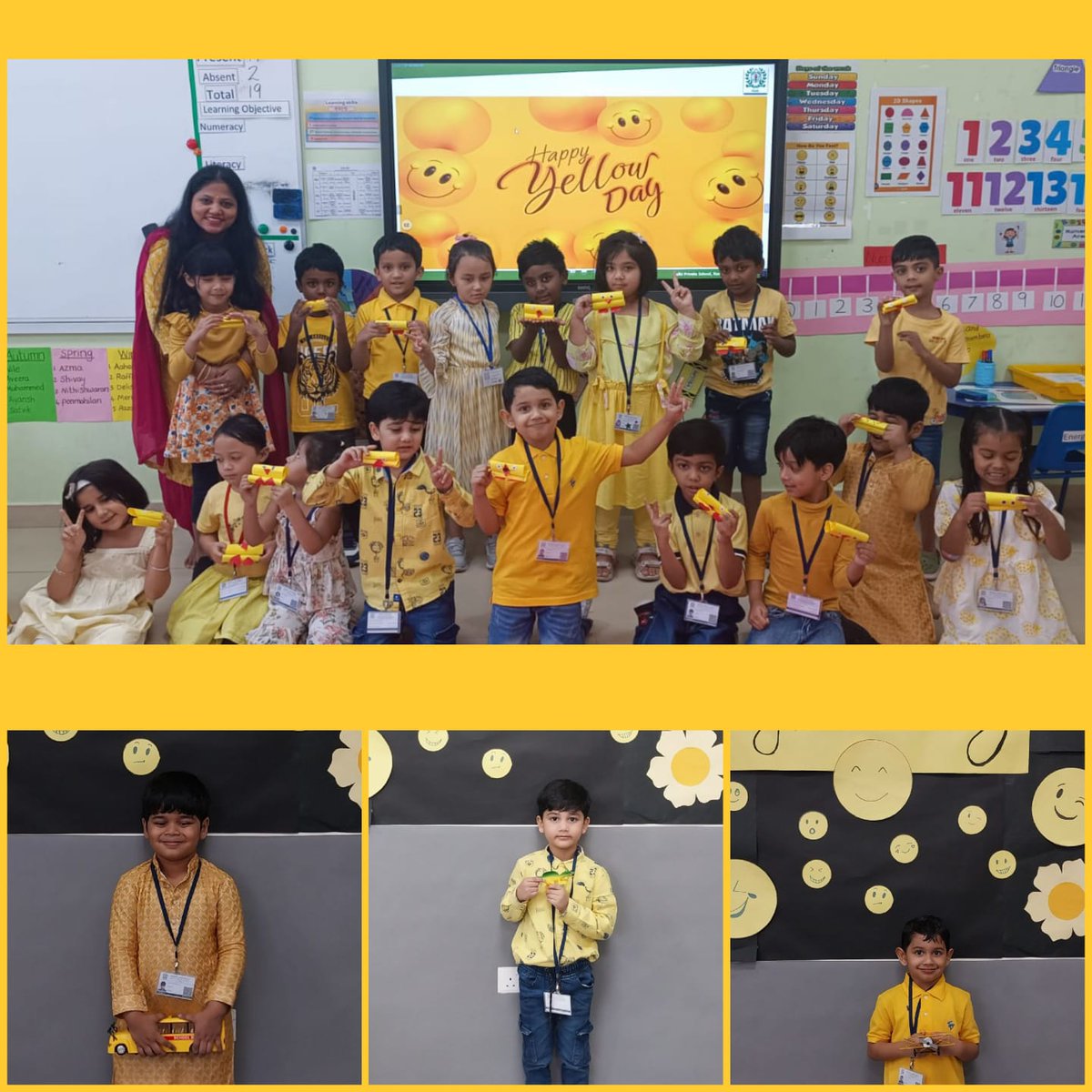 dpsrak's tweet image. Delhi Private School, RAK celebrated Yellow Day! with kindergarten students who brought an extra dose of sunshine to our classrooms. The day was filled with fun and creativity by amazing, yellow-themed crafts and  show and tell. #dpsrak #dpsrocks