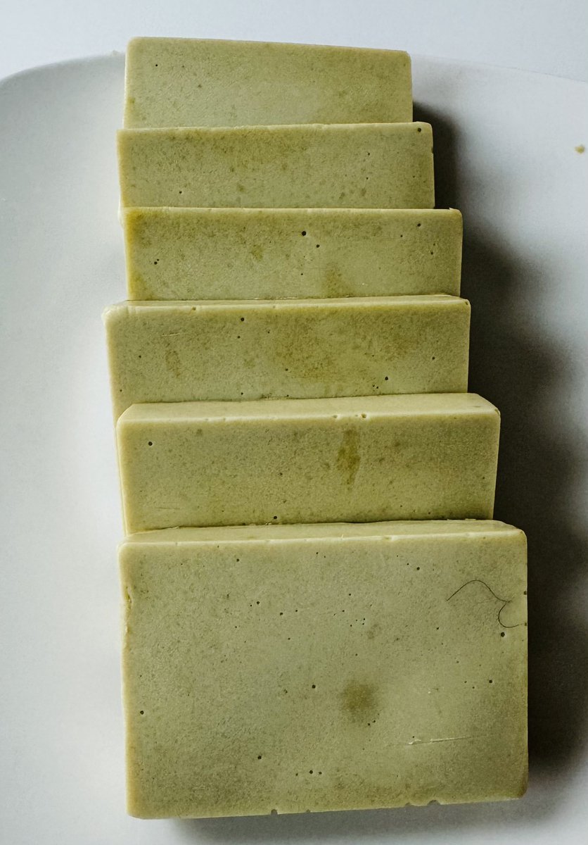 Made a Neem, Moringa with olive oil & Shea butter soap. It’s a good one for people with eczema, psoriasis and acne.  Now it needs to cure.