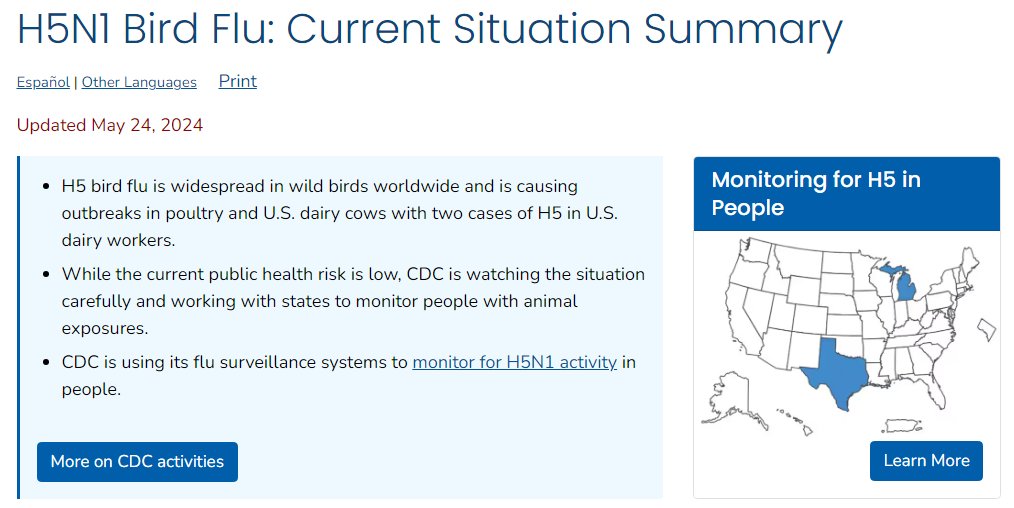 This is the next 'plandemic' folks.  Be prepared for an onslaught of bad news about H5N1.

cdc.gov/flu/avianflu/a…