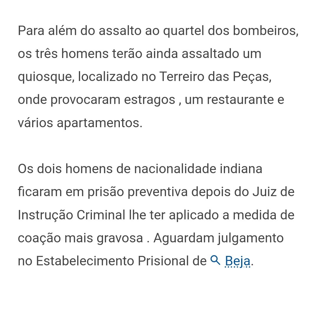 Beja, estrangeiros assaltam apartamentos, um restaurante, e um quiosque Tanta é a gana de dar lucro à Segurança Social que nem o quartel dos bombeiros escapou Também precisávamos destes?