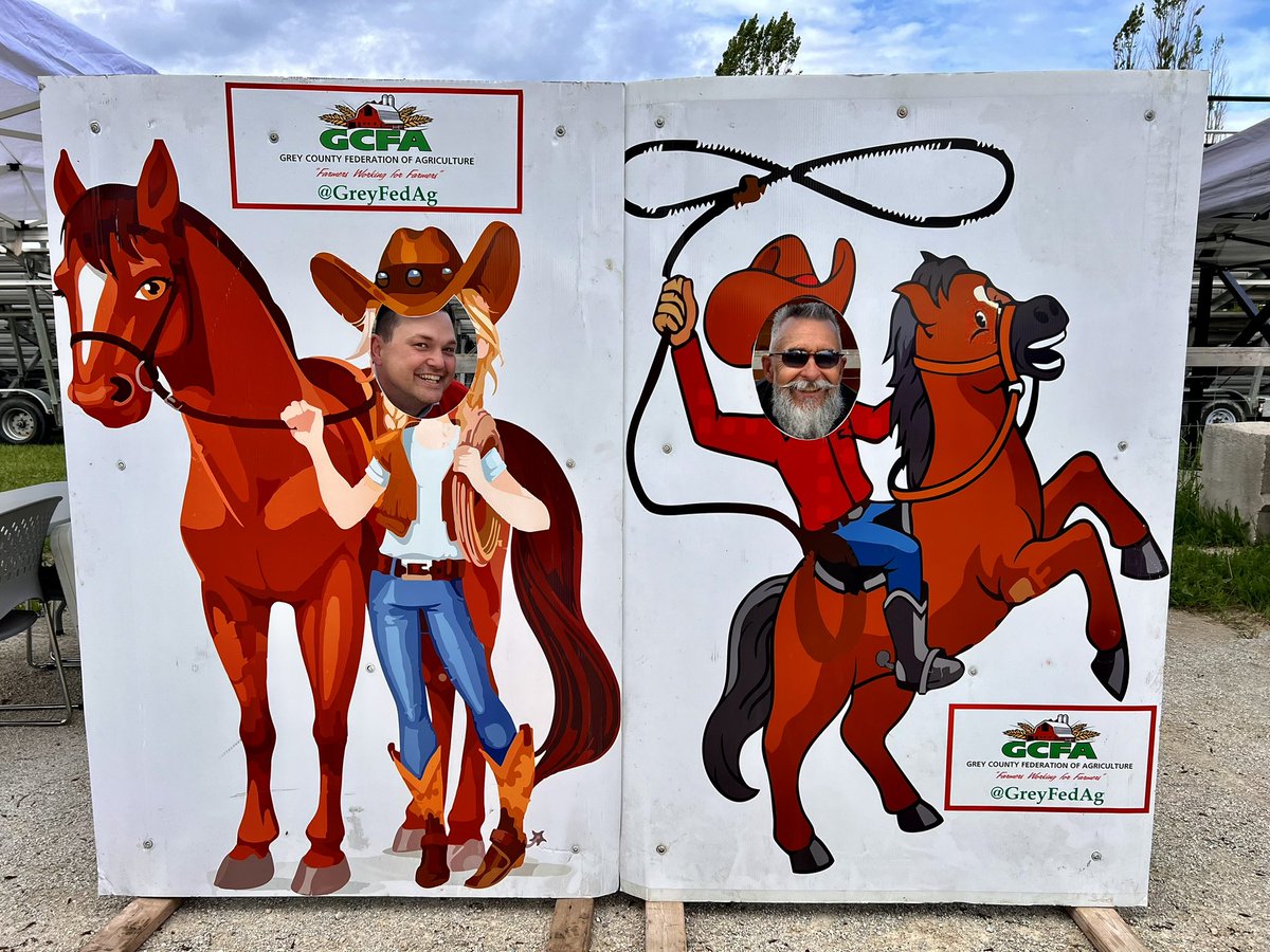 <a href="/RamRodeoSeries/">Ram Rodeo</a> today w/ <a href="/GreyFedAg/">Grey County Federation of Agriculture</a> .. come and "see" us  all'y'all's  #ontag #ag