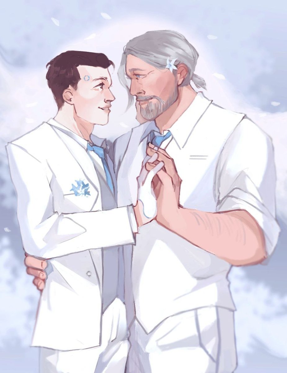 Happy 6th #DetroitBecomeHuman Anniversary! Again! I needed this! #hannor #hankcon #dbh #rk800 #hankanderson @Detroit_Game