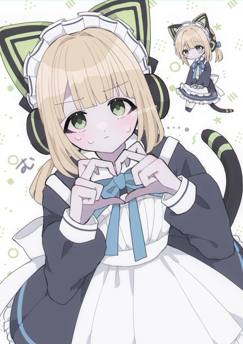 「cat tail green eyes」 illustration images(Latest)