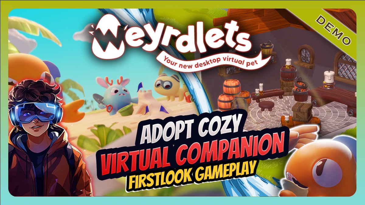 Adopt a lovable companion! in this community-driven virtual pet simulator. Interact, decorate and bring joy to not only your gaming but also working experience.

Check out the relaxing cozy virtual pet gameplay in Weyrdlets by @weyrdlets. 
#weyrdlets
youtu.be/cyPKXfCRfTw