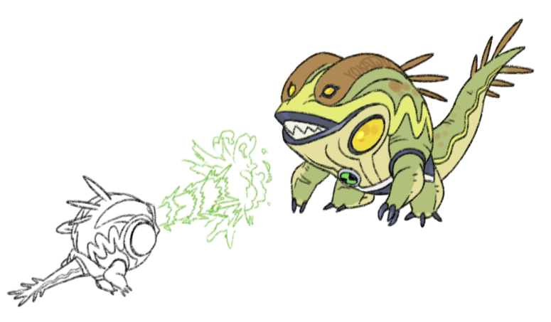 Yokaiju1's tweet photo. Ben 10 aliens redesigns- OS additionals part 3
Arctiguana and Spitter https://t.co/fyCSxTuSHk