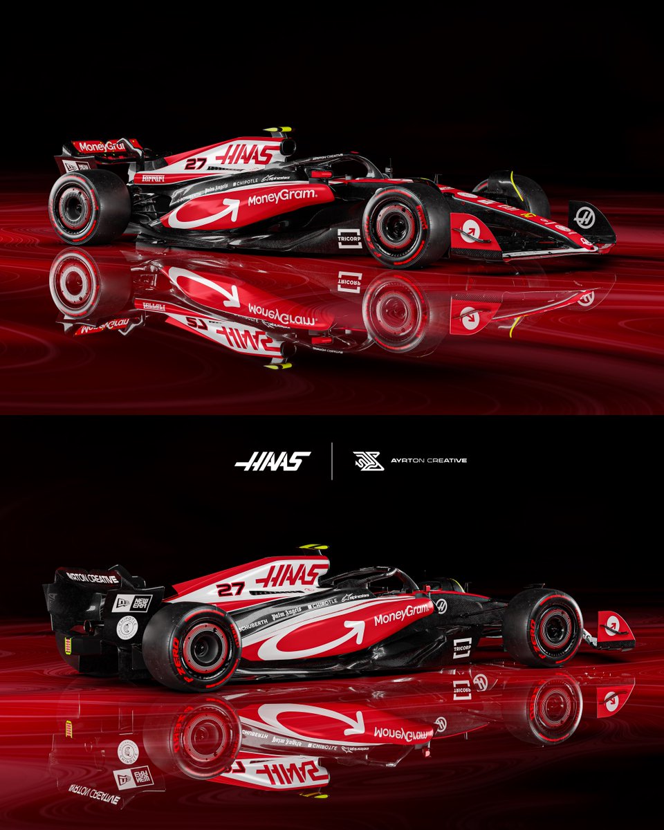 AyrtonCreative's tweet photo. Haas 2024 Livery Concept

#f1 #formula1 #haas #livery https://t.co/rYbBD5e9zB