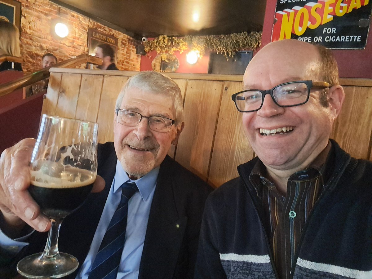 FlatCapFenMan's tweet photo. An absolute pleasure and a privilege to spend the afternoon in the company of the legend that is @RogerProtzBeer at the excellent #HopRocket as part of the #CityOfAle celebrations. https://t.co/Fgx76Hk1io
