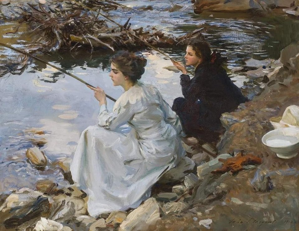 John Singer SARGENT 1856-1925 🇺🇸 Ragazze a pesca