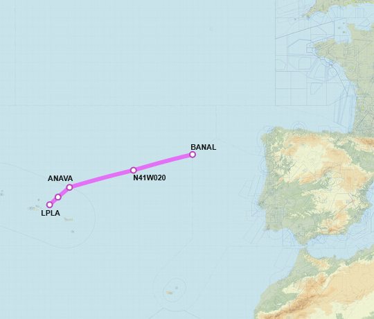 Indian #IL78 #8002E7 last seen 1217z en route Istres - Lajes. I think two IL78 are on their way. First one is call sign #TITAN (estimate ANAVA 1441z), second is #ASTRA (estimate N41W020 1433z)