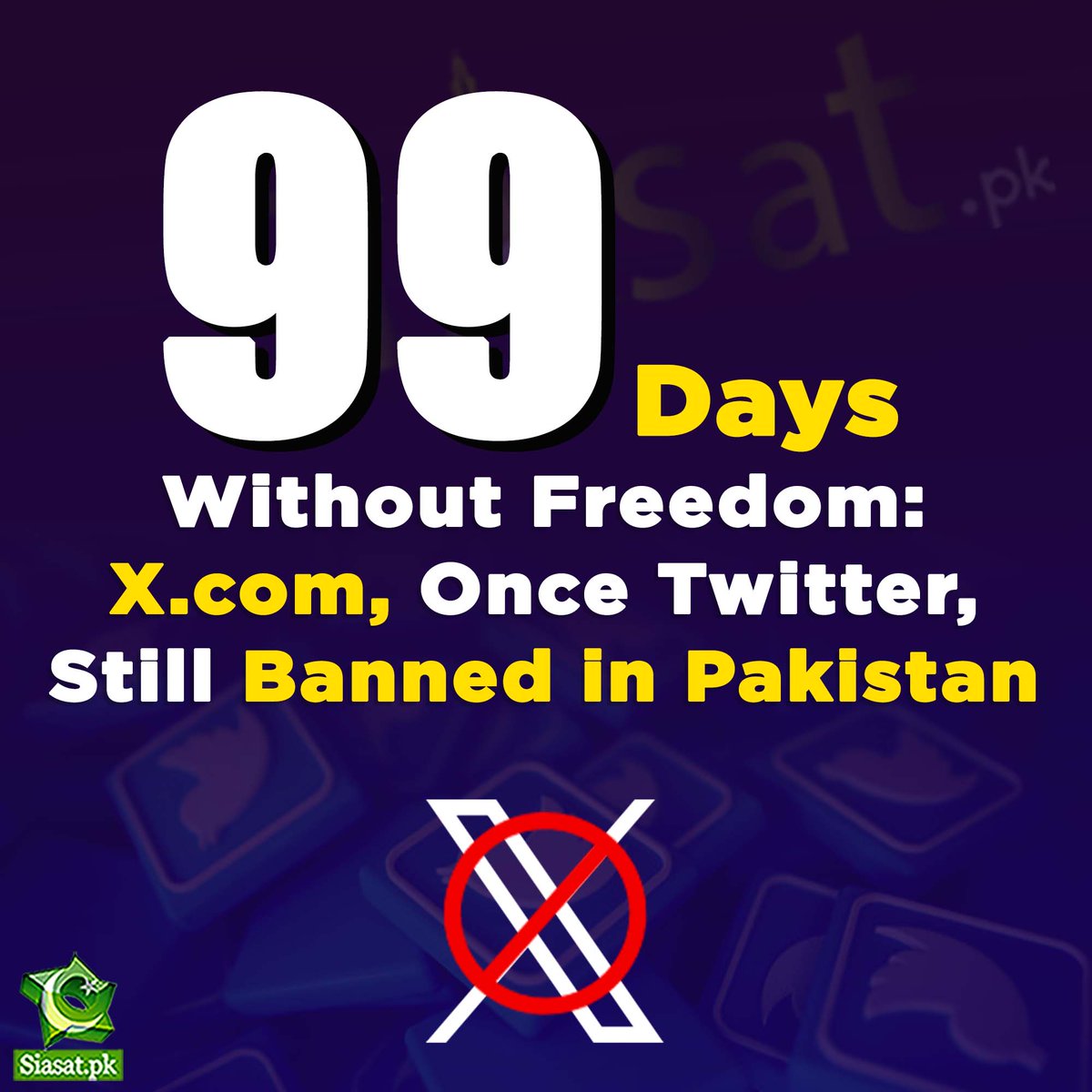 Day 99: The popular social media app @x remains blocked in Pakistan. #InternetFreedom #Censorship @elonmusk @GovtofPakistan @MoIB_Official, @PTAofficialpk #PakistanUnderFascism @amnesty
@UNHumanRights @amnestysasia @RSF_inter @hrw @ThinkDemocracy @democracynow @_FAFEN @IFES1987