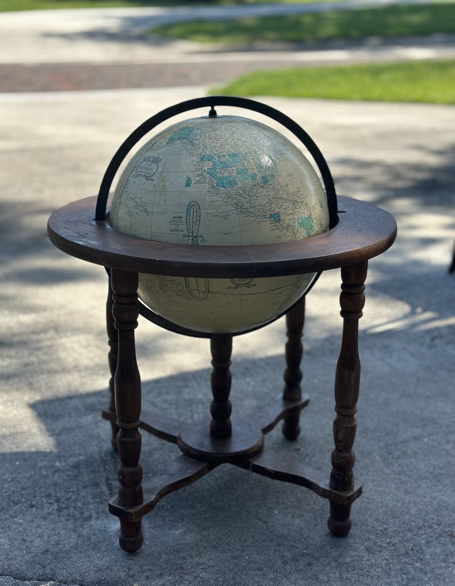 Hey @3YearLetterman… Know anyone in the market for a gently used vintage globe? I’ve always been of the opinion that you can never have too many of them, but since I have two others, I’m willing to sell this one to someone in need.