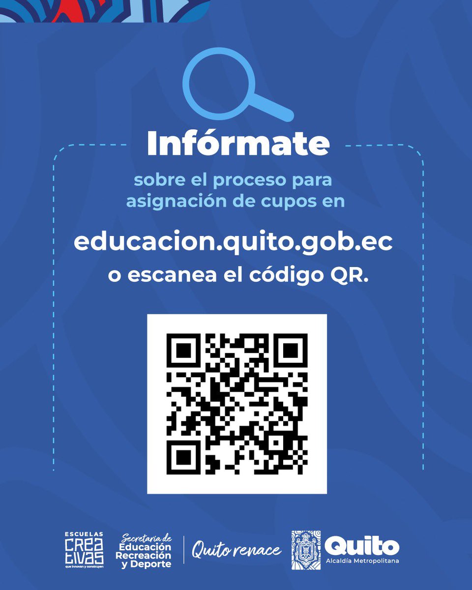 📚✏️ #EducaciónQuito | Presta atención al horario de inscripciones para el ingreso al sistema educativo municipal‼️