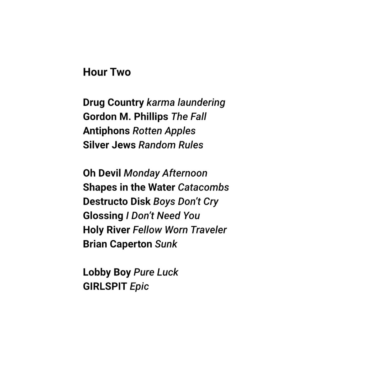 another night / another wild sonic ride through the independent radio airwaves
check out the show on @WRIR973 
and i shall see yall in two weeks.