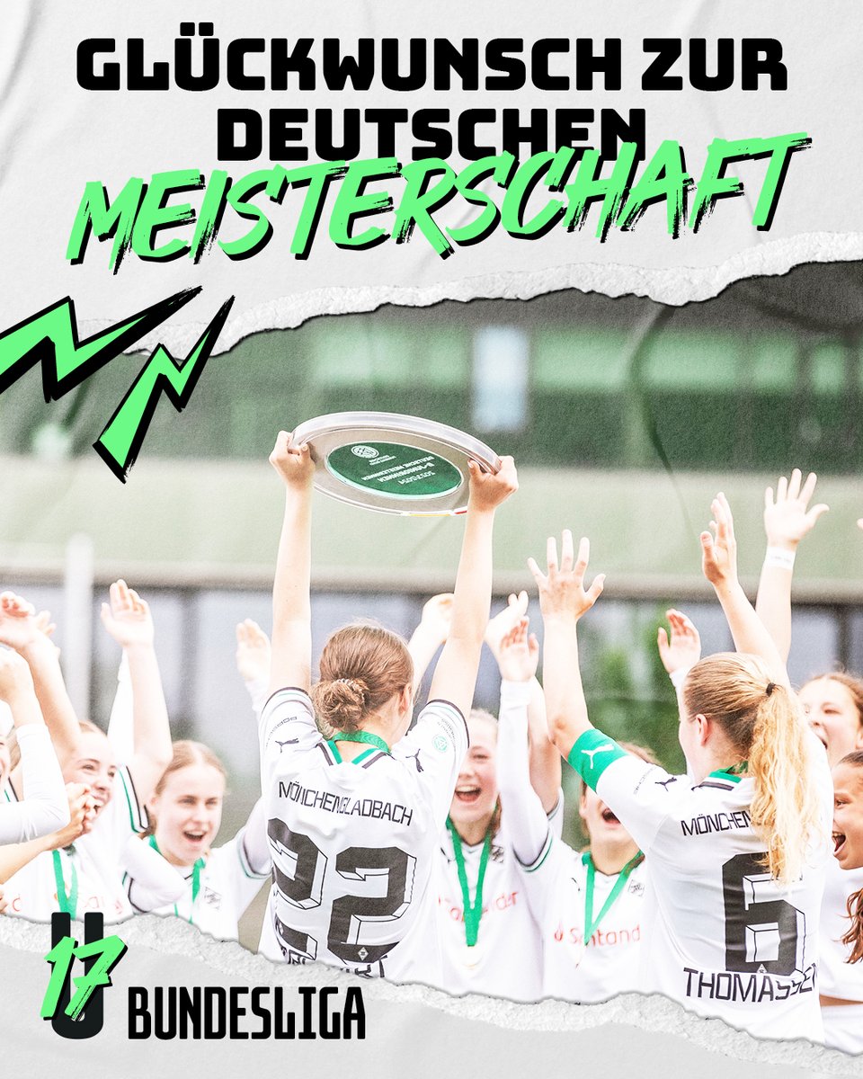 Unsere U17 ist Deutscher Meister! 🏆

Im Finale zur Deutschen B-Juniorinnen-Meisterschaft gewinnen unsere Mädels, gegen die TSG 1899 Hoffenheim, in der Nachspielzeit mit 1:0! 😍 Das entscheidende Tor erzielte Mia #Giesen 🐎 

Herzlichen Glückwunsch, Mädels! 👏

#dieFohlen