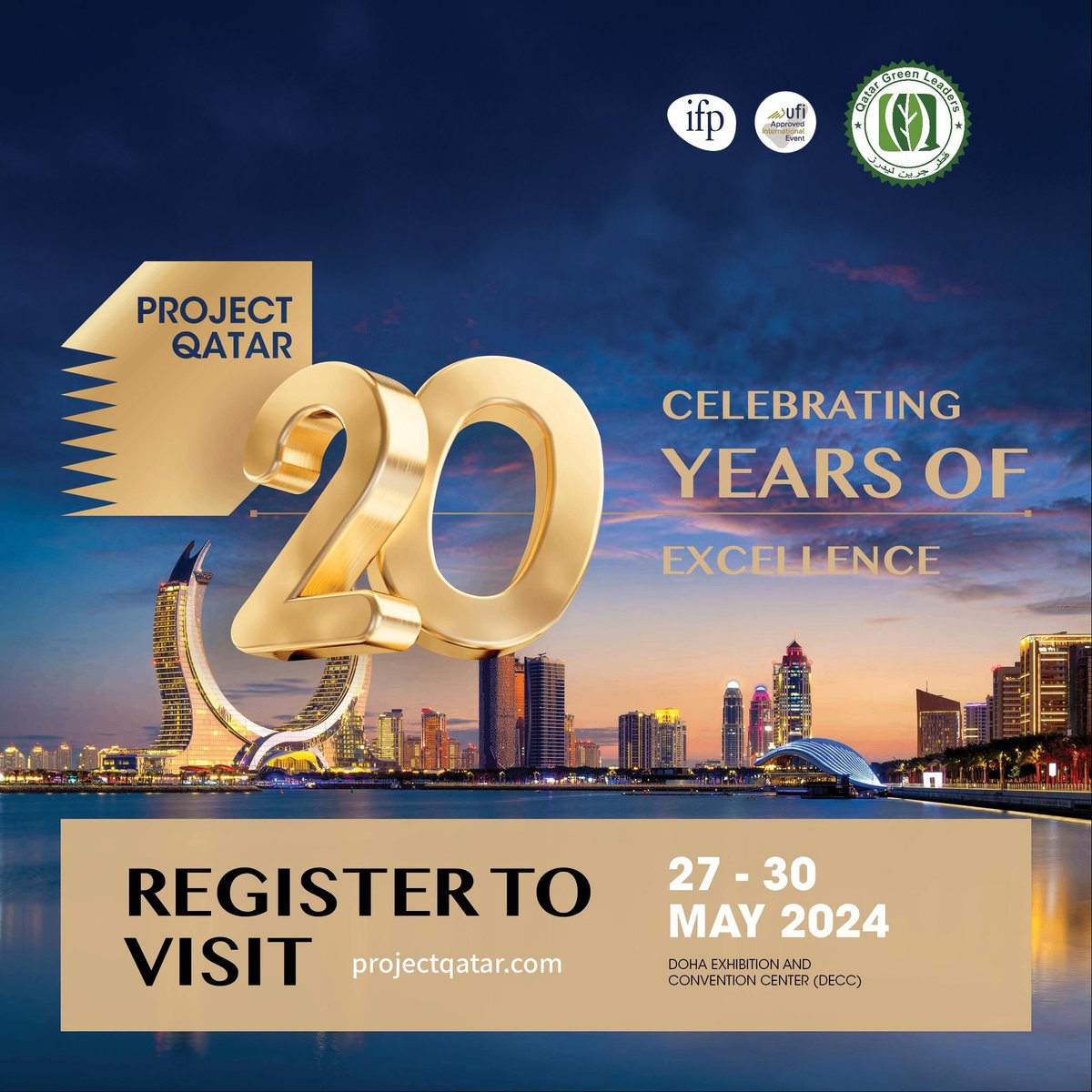 qgl2010's tweet photo. Visit us in Project Qatar from 27 to 30 May 2024 at Doha Exhibition &amp; Conference Center (DECC).

Our booth is G23 / Hall 1

Register here: https://t.co/6e4yY6VUD6

#Projectqatar2024 
#PQ24
#QGL
#Doha
#Qatar
#GreenBuilding
#Sustainability https://t.co/BXxoDxz5ix