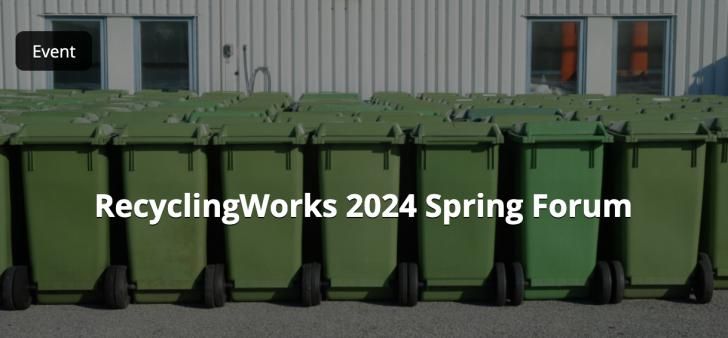 RecyclingWorks 2024 Spring Forum, Online and in #Dartmouth #Massachusetts, June 10: buff.ly/3JSgK8K @RecyclingWrksMA @MassDEP @UMassD #recycling #reduce #recycle #reuse #wastemanagement #waste #compost #foodwaste #composting #business #schools #facilities #buildings #free