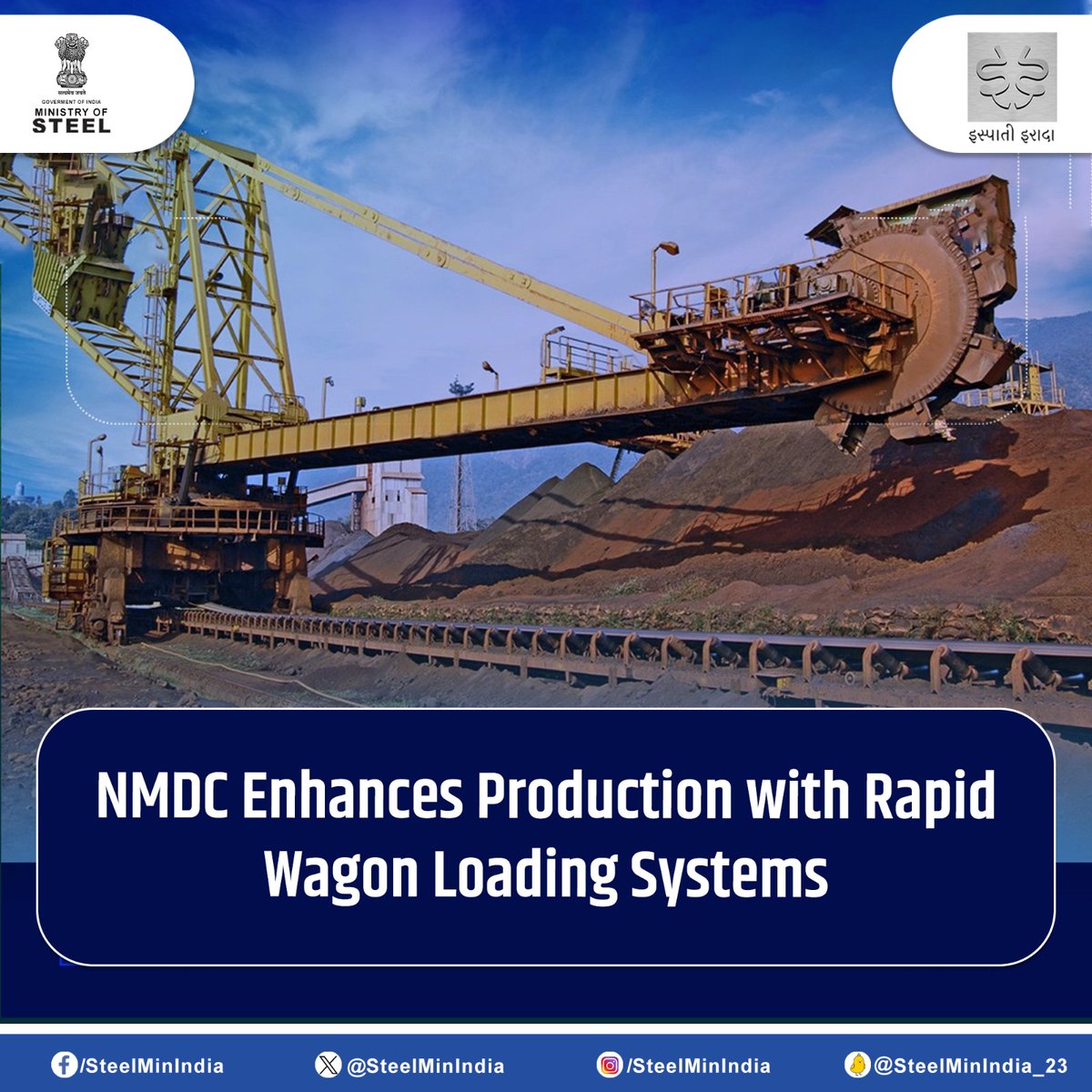 SteelMinIndia's tweet image. To boost production, #NMDC employs Rapid Wagon Loading Systems (RWLS), which ensures precise loading by assessing density, flow, moisture, and temperature. RWLS prevents overload and meets axle distribution requirements.

#RWLS #ProductionEfficiency