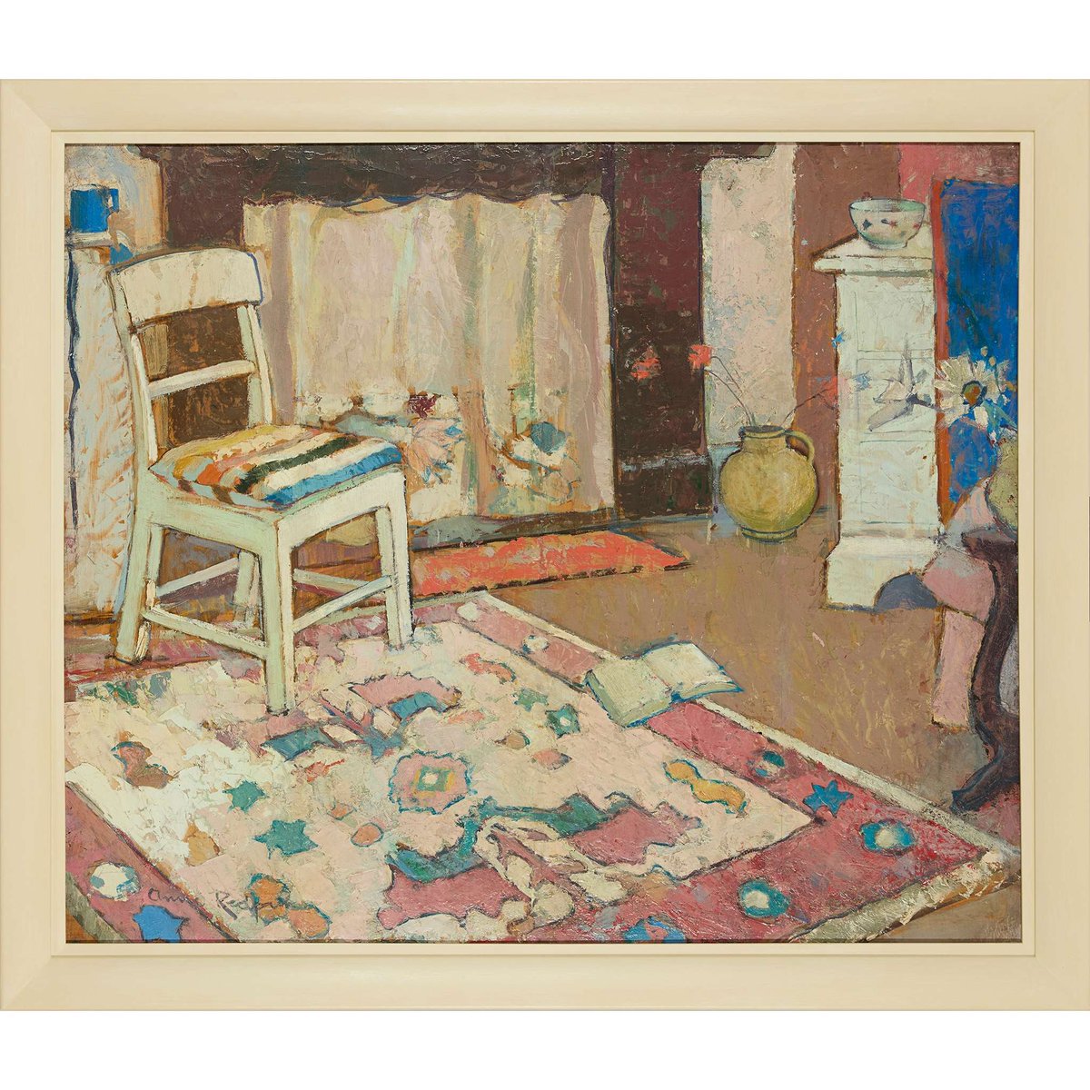 AliceStrang's tweet photo. QUEEN OF THE INTERIOR: Anne Redpath's 'Interior with Patterned Rug' shows why she is celebrated for her work in this genre. It is to be offered in @LyonandTurnbull's Scottish Paintings & Sculpture auction on 6 June 2024. Info: https://t.co/CsczETkgM6 #anneredpath #womanartist https://t.co/sUv1tdnlER