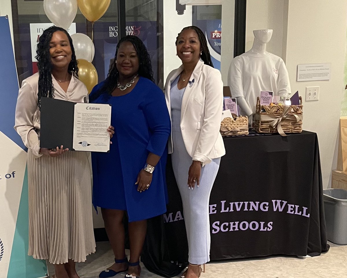 SavoySocialite's tweet photo. Congratulations to my @Larra_3 and her partners on advancing the vision of living well in schools! Thank you for making a significant impact in the Salisbury community, especially in the lives of the youth and in mental health. #CommunityImpact #MentalHealthMatters #Salisbury https://t.co/dL9aR46PJB