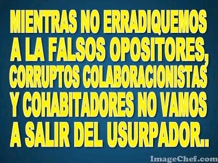 #CiudadanosPorLaLibertad 25 años de tirania genocida Una oposición socialista colaboracionista del régimen Despierta ciudadano #EnTiraniaNoSeVota #ElLiderEresTu #VenezuelaEnDesobediencia