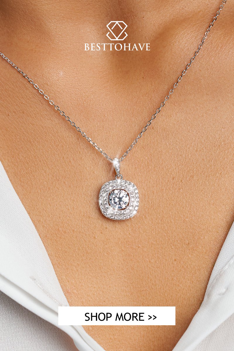 ✨ Sterling Silver Halo Pendant and Necklace Set Code 395 - bit.ly/2Pb1WmO #womennecklaces #weddingnecklaces #lovejewelry #silverjewelry #sterlingsilver #cubiczirconia #fashion #glamorous #besttohave #besttohavejewelry #gift #present #silvernecklace #zirconia #silver925