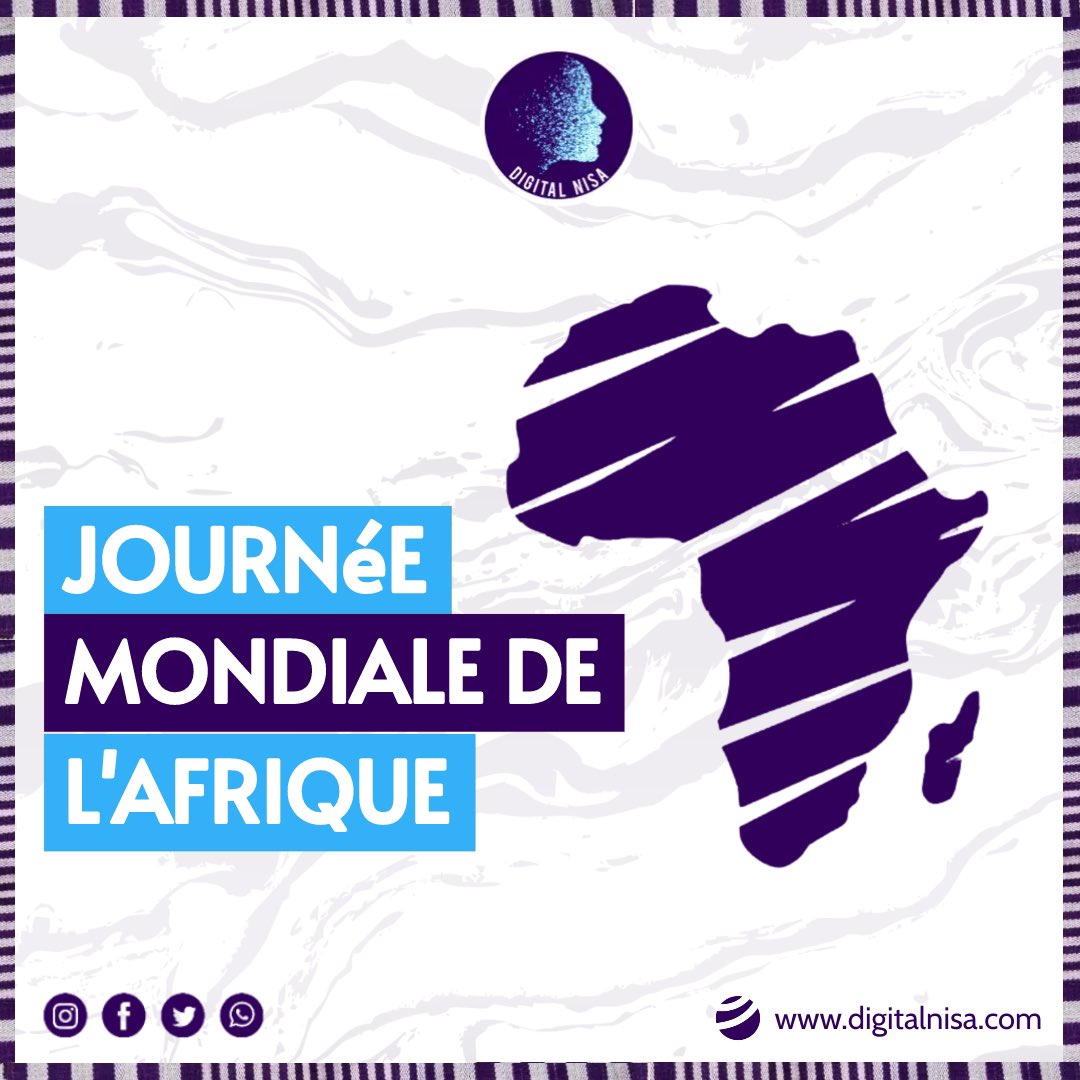 🌍 **Célébrons la Journée Mondiale de l'Afrique avec Digital Nisa !** 🌍 Nous célébrons la richesse de l'Afrique et soutenons l'innovation locale. 🚀 Engagés pour l'égalité et les femmes dans les TIC, construisons un avenir technologique inclusif. 💡💪 #AfricaDay #DigitalNisa