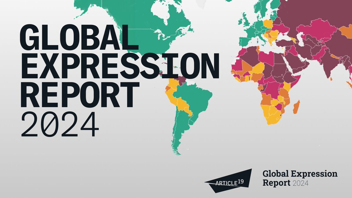 What’s the health of freedom of expression worldwide? 

Learn about the shifts, challenges, and opportunities shaping our world. Discover the findings of the Global Expression Report 2024

 #FreeSpeech #HumanRights #GXR2024 #FreedomOfExpression

globalexpressionreport.org