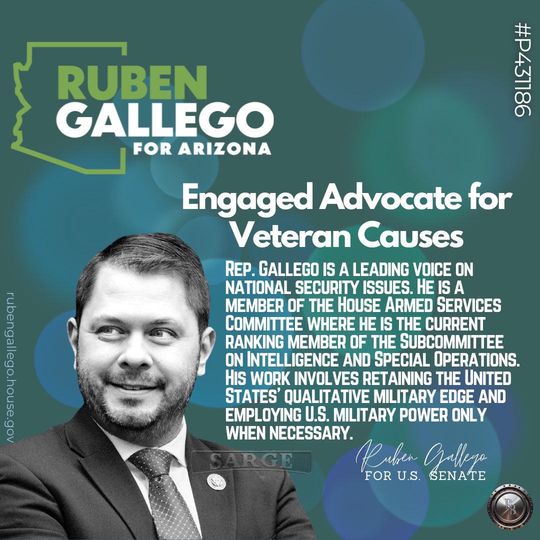 Vote for @RubenGallego 
Experience 
Excellence
Compassionate 
The alternative is scary.
#ProudBlueWomen 
#Allied4Dems