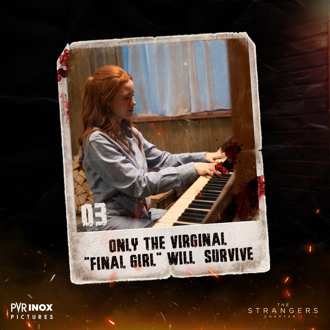 PicturesPVR's tweet photo. Wondering what sets a slasher film apart? Here are a few points to help you spot a slasher movie like a pro ๐ช๐ฌ
#TheStrangers: Chapter 1 releasing in cinemas on May 31!
.
.
.
#StrangersChapter1 #MadelainePetsch #FroyGutierrez #GabrielBasso #RachelShenton #PVRINOXPictures https://t.co/kiwC7bYQT9