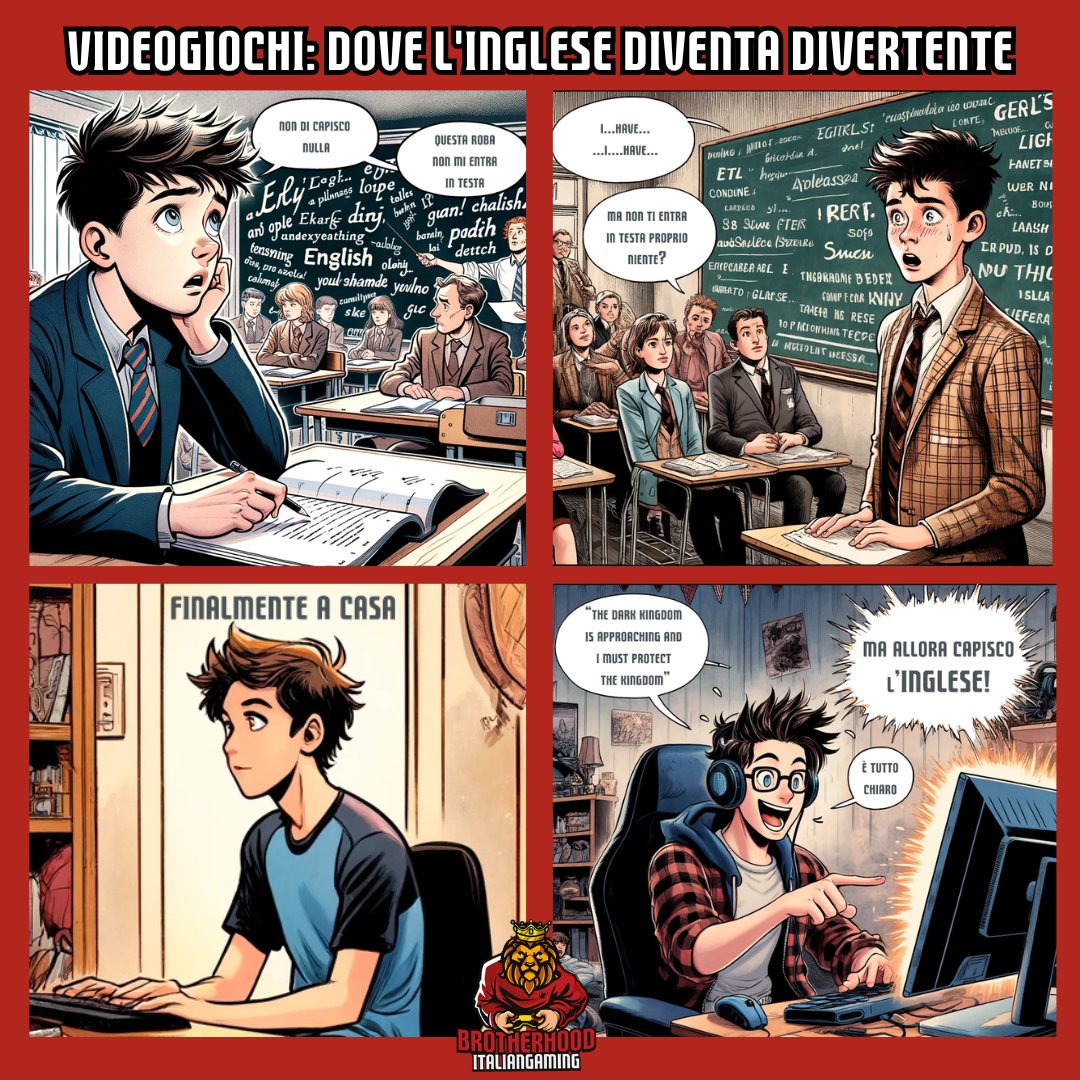 BroItaGam's tweet image. I videogiochi permettono di apprendere più facilmente, magia? No, solo divertimento applicato!

#LearningThroughGaming
#EducationalGaming
#GameBasedLearning
#EnglishThroughGaming
#VideogiochiEducativi
#GamingAndEducation
#LanguageLearning
#FunLearning
#InteractiveLearning