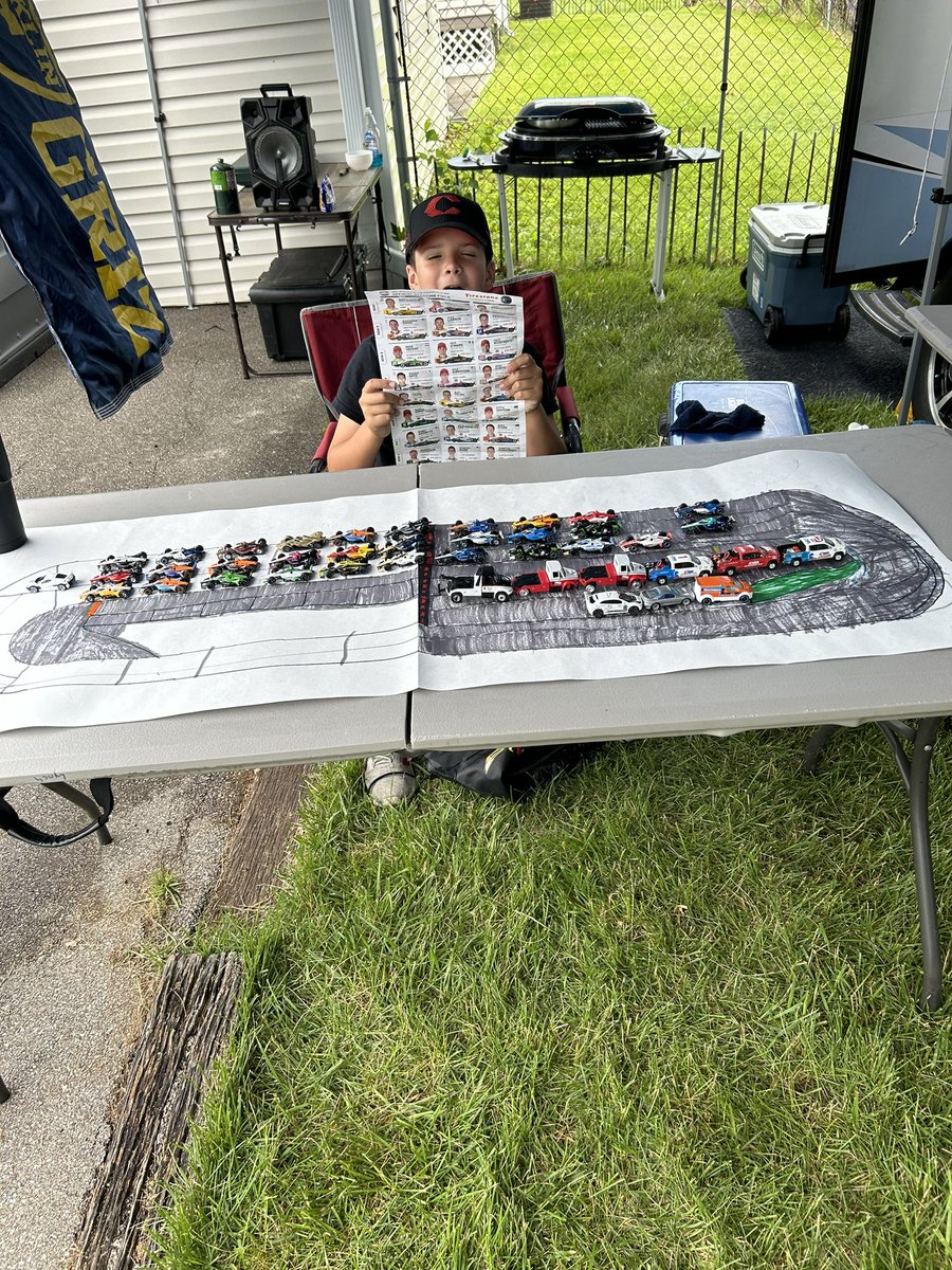 chrislynch64's tweet photo. Tanner getting his own race going at the Indy 500. https://t.co/pCETcnYRiL