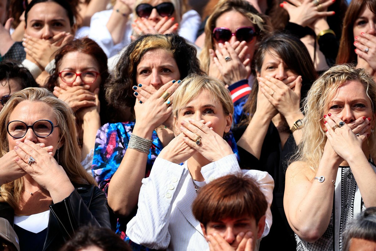 Cannes 2024: Le geste de Judith Godrèche, la joie des acteurs d''Un ptit truc en plus', les moments fort du festival bfmtv.com/people/cinema/…
