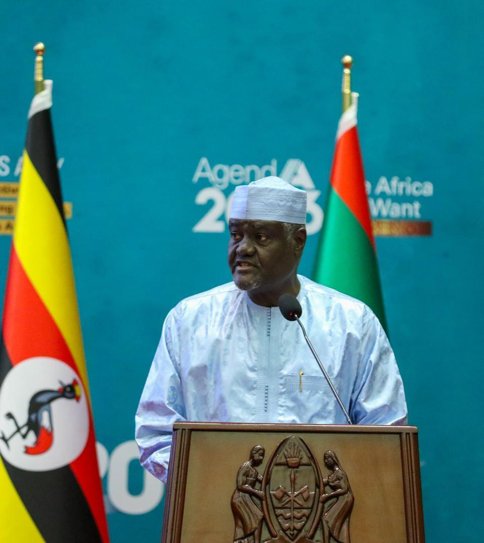 AUC_MoussaFaki's tweet photo. My full Strategic Reflection Remarks at today's Opening Ceremony of the High-Level 20th Anniversary Colloquium of the @_AfricanUnion Peace & Security Council chaired by President @SuluhuSamia in Dar es Salaam: https://t.co/F78Ik0J9Pl https://t.co/txZmGJiJPM