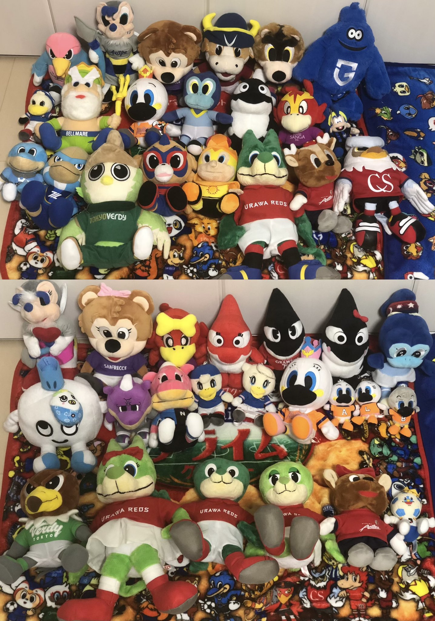 【値下げしました】サッカー Jリーグ 初期１４チーム マスコット ぬいぐるみ 値下げしました】サッカー Jリーグ 初期14チーム マスコット
