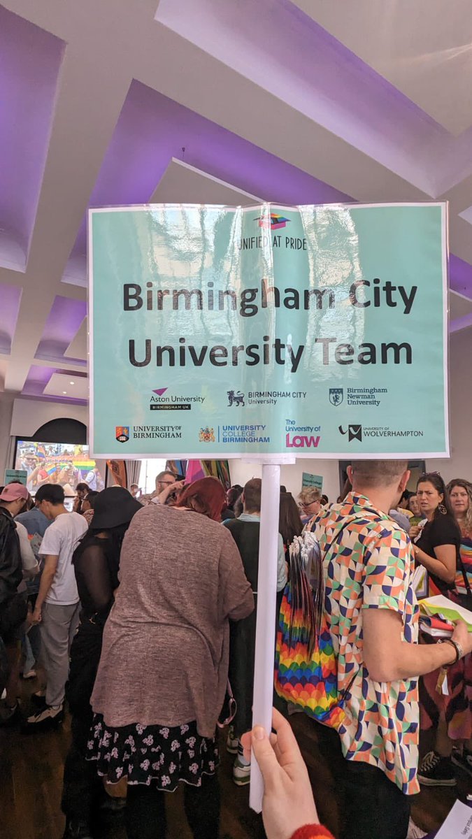 <a href="/MyBCU/">Birmingham City University</a> proud to be taking part in the <a href="/BirminghamPride/">Birmingham Pride</a> parade 🌈