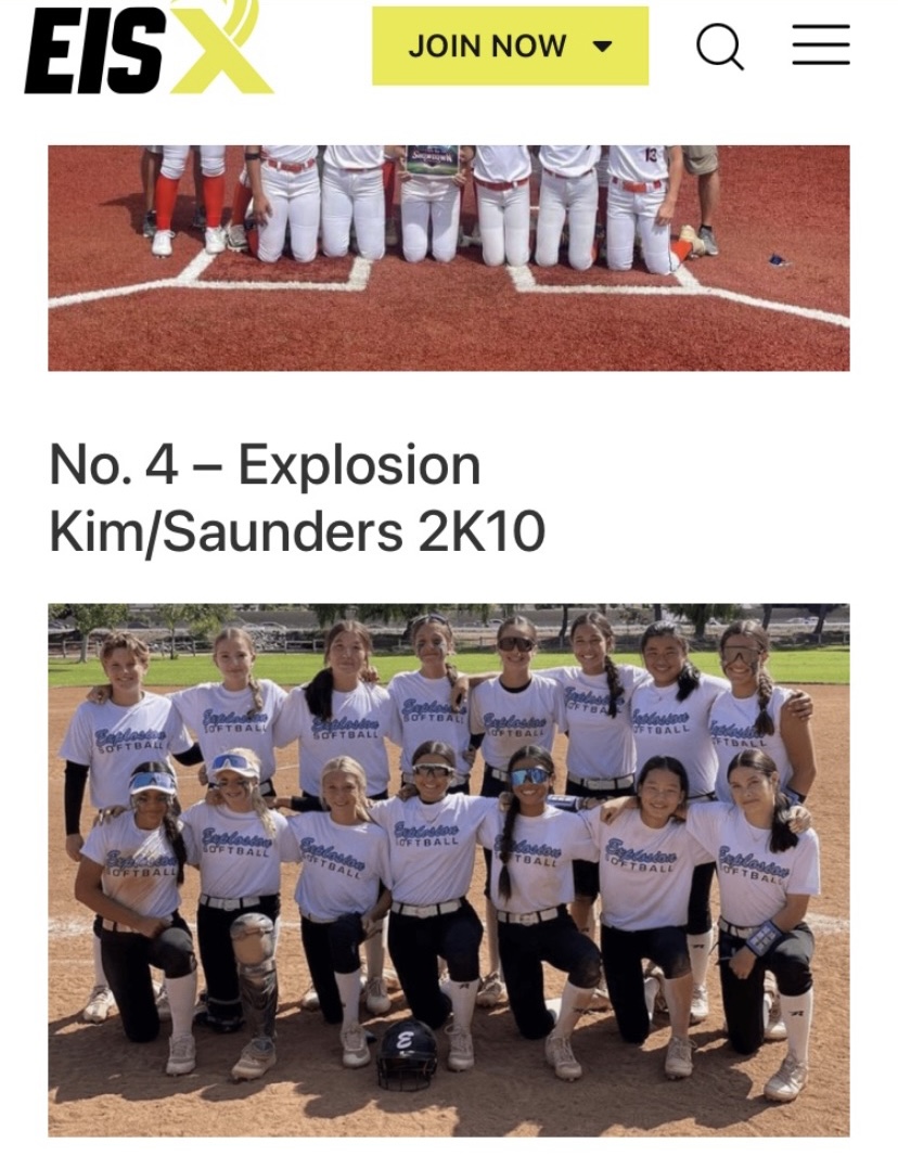 KaylynYi2028's tweet photo. Thank you @ExtraInningSB for ranking our team, Explosion Kim/Saunders 2K10, as the top team in Class of 2028 Team Rankings: Region Six (West) and number 4 in the nation! We are so honored! @BretDenio @CoastRecruits #Classof2028 #TeamRankings #RegionSix #ExplosionKimSaunders2K10 https://t.co/mJfPBT4fKN