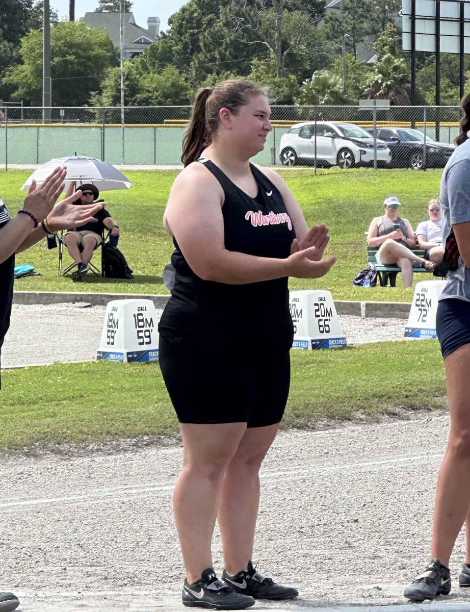 Lily Meester finishes her career as a two time national qualifier in the shot put. Proud of you Lily! #ThroWTF #goknights #wartburgtrackandfield #throwsnation #shotput #discus #hammer #javelin #weightthrow #throws #ncaad3