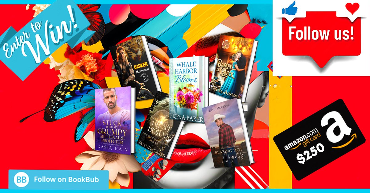 📚📣🎁Enter for a chance to Win! 🍂
🎀We're giving away a $250 AMAZON GIFT CARD to one lucky reader. For your chance to win, follow our authors on Bookbub.
bookthrone.com/may-bookbub-gi…
#bookthrone #giveaway #giveawaycontest #sweepstakes #entertowin #supersale #kindle #kindlebooks