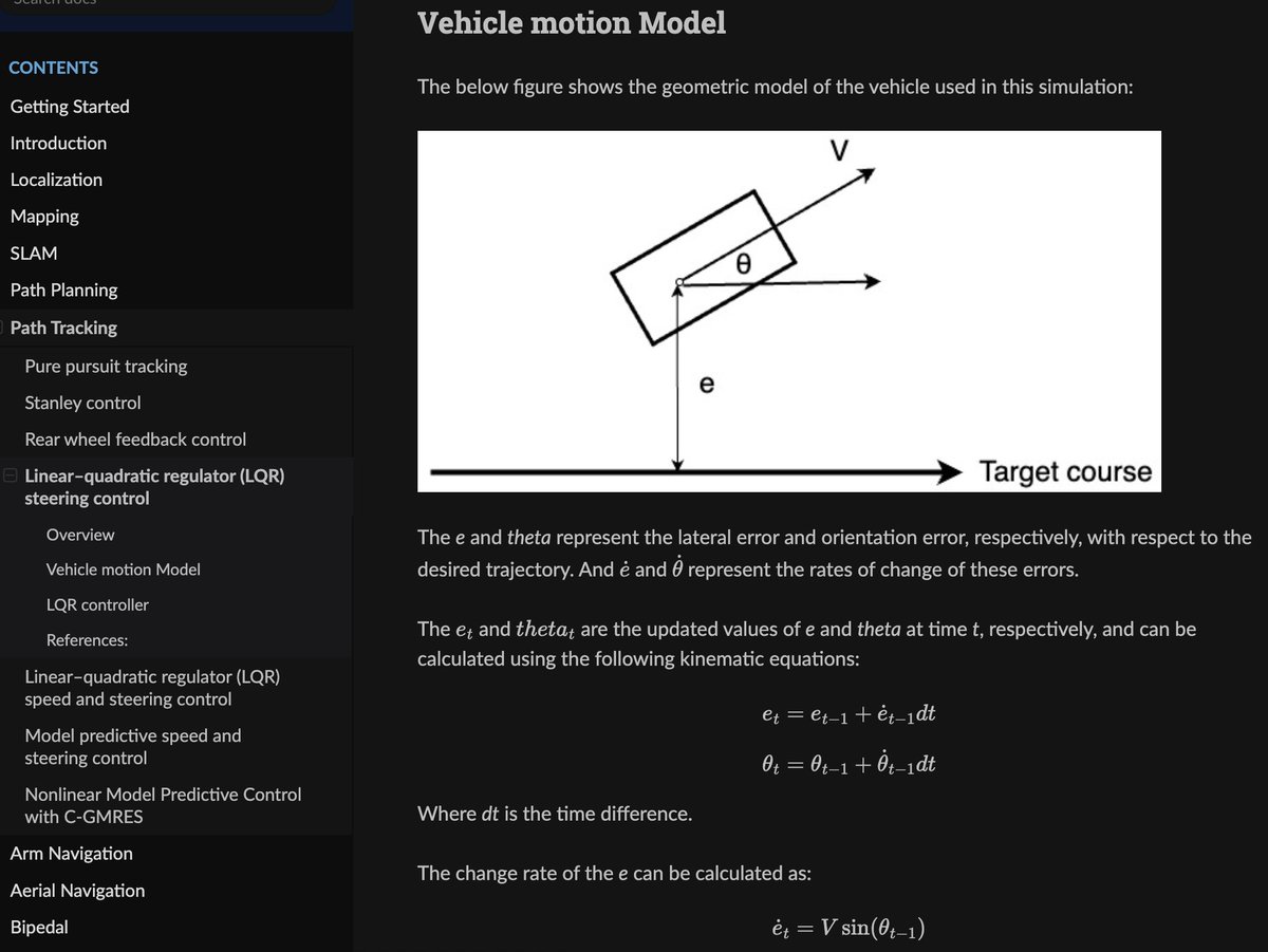Atsushi_twi's tweet image. We enhanced Linear-Quadratic Regulator (LQR) steering control docs in #PythonRobotics🎊 :
atsushisakai.github.io/PythonRobotics…
Code: github.com/AtsushiSakai/P…
#Python #AI #Robotics