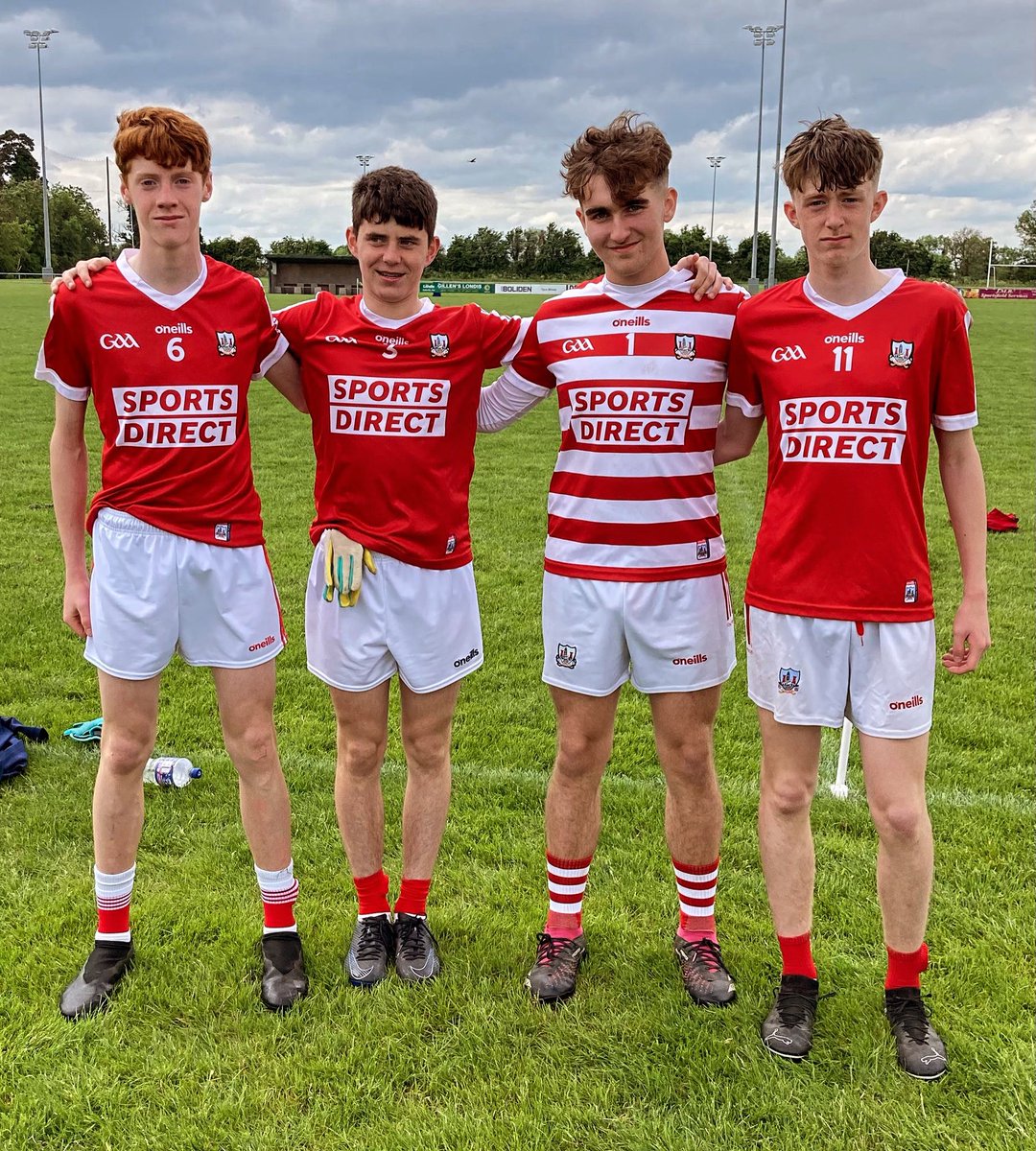 BallincolligGAA's tweet photo. Club players Luke Higgins, Fionn Walsh, Dylan McCarthy &amp; Éanna Lynch played today in Meath GAA Centre of Excellence and helped Cork to a 1-14 to 0-10 win. Well done lads.
#upthevillage https://t.co/nG40GdHEot