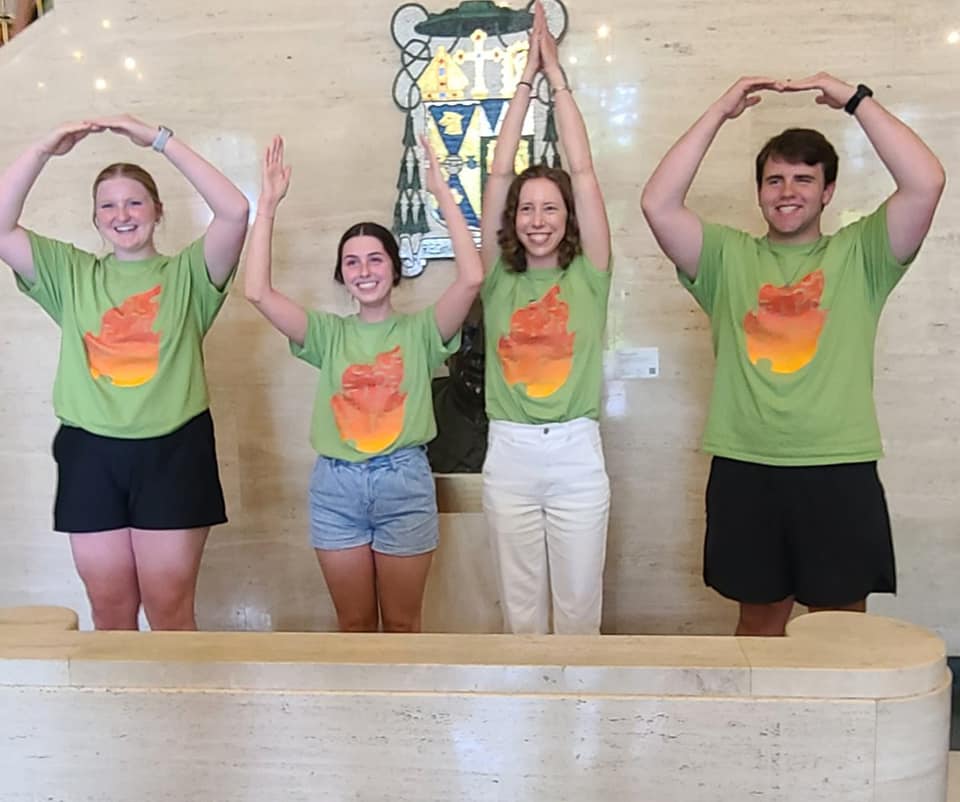 Sr. Annie Killian and students from <a href="/ohiodominican/">Ohio Dominican University</a> represent at the College Preaching in Action Conference at @MolloyUniversity. These young people will learn about the Dominican charism, issues of the present day, and their call to be preachers. #futureofDominicanLife