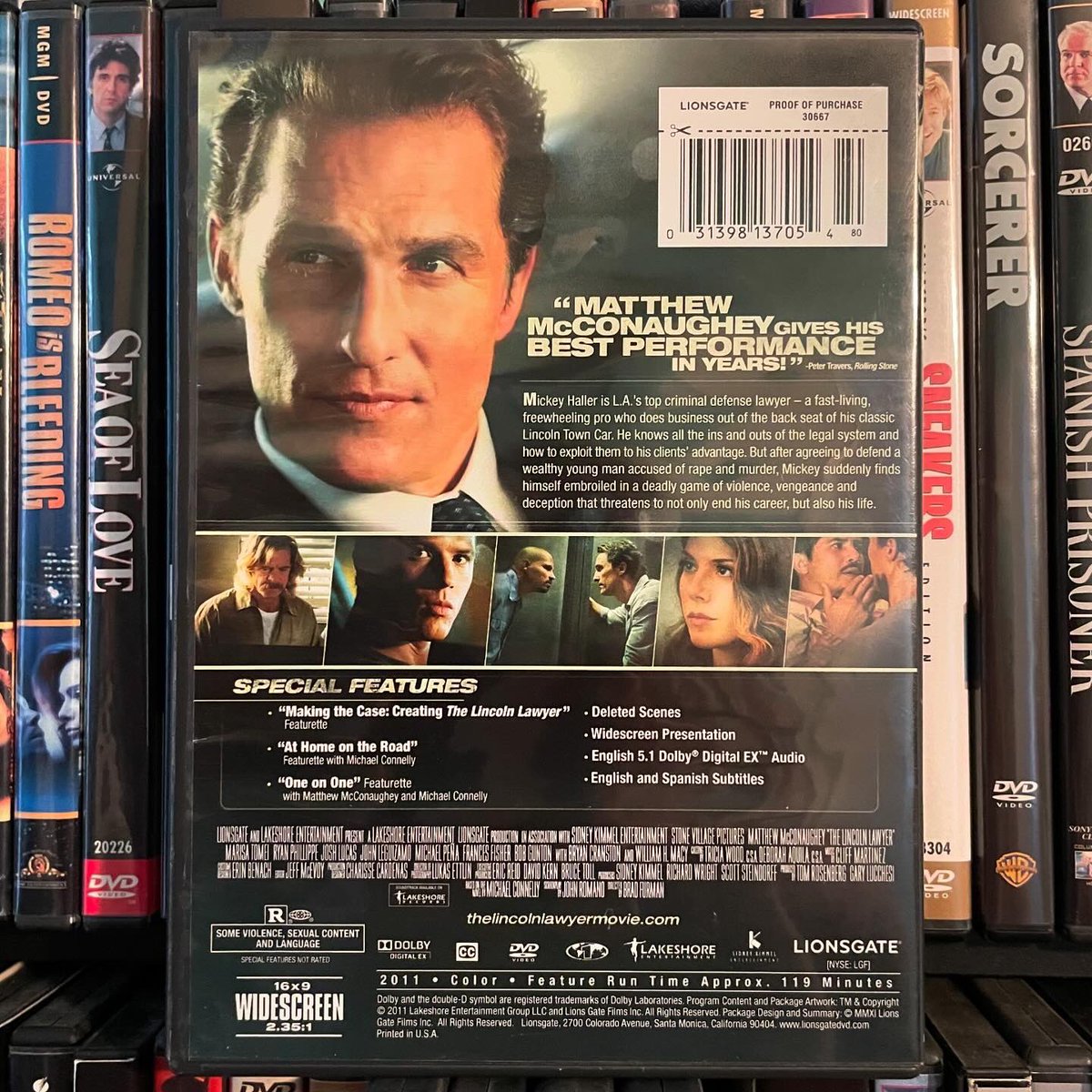 “I checked the list of people I trust and your name ain’t on it”
#thelincolnlawyer #2011movie #bradfurman #matthewmcconaughey #marisatomei #williamhmacy #ryanphillippe #cliffmartinez #michaelconnelly #joshlucas #johnleguizamo #bryancranston #michaelpeña #traceadkins #dvd