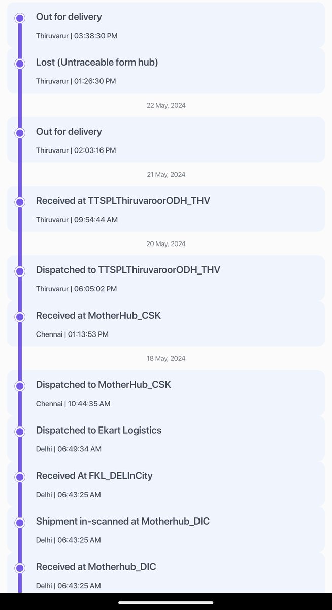 YatharthCFC's tweet photo. @ShiprocketIndia @ShiprocketCare can you explain what on earth is going on with this order, i dispatched it on 15 May, and have made multiple escalations, been getting fake undelivered claims when the buyer hasn't even been contacted. Please fix this ASAP https://t.co/gbWTLRizyo