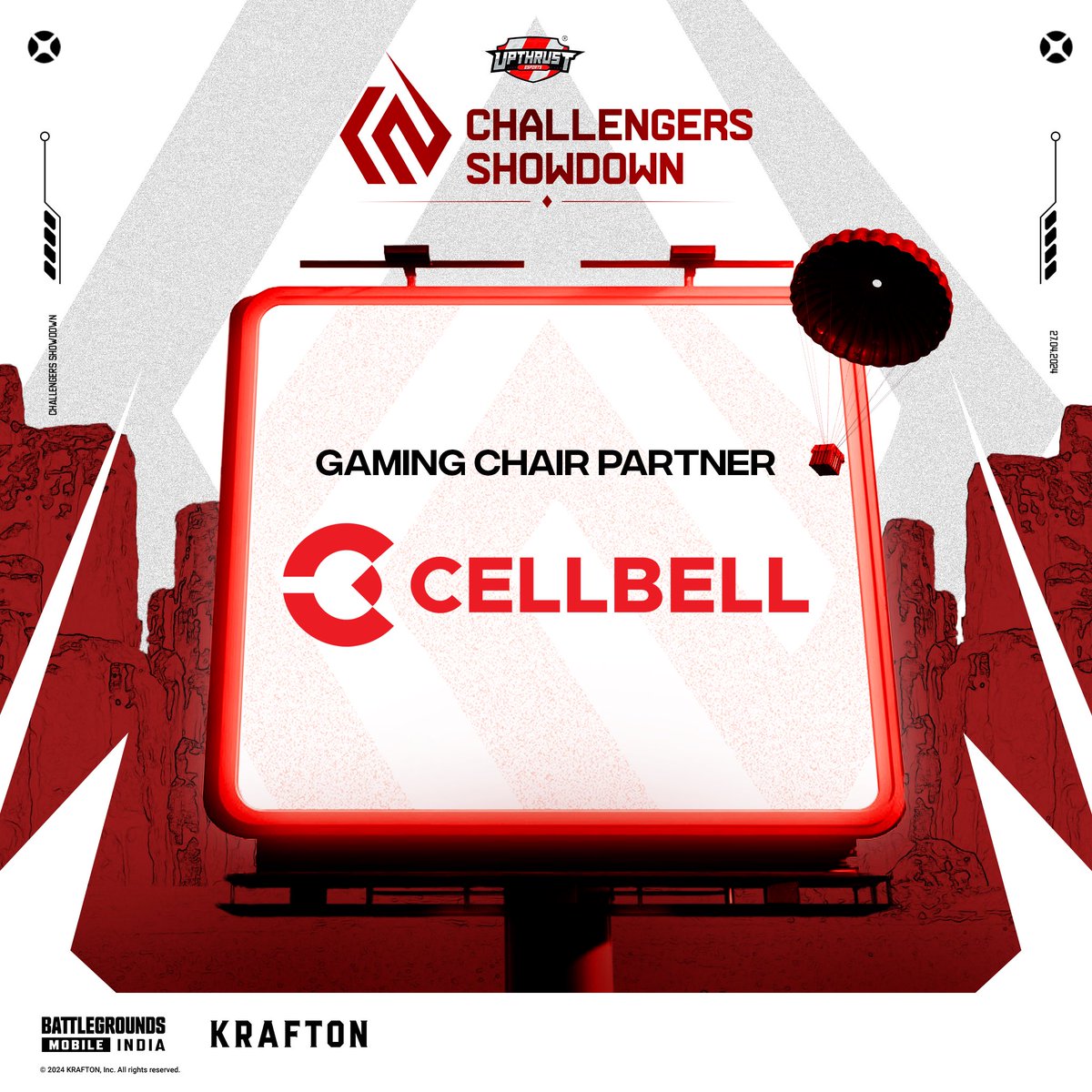 UpthrustGaming's tweet image. We are thrilled to announce CELL BELL as the Gaming Chair Partner of the Challengers Showdown, elevating your gaming experience to new heights.

Don’t miss a moment—join us LIVE and dive into the gaming euphoria with us!

#ChallengersShowdown #GamingExcitement