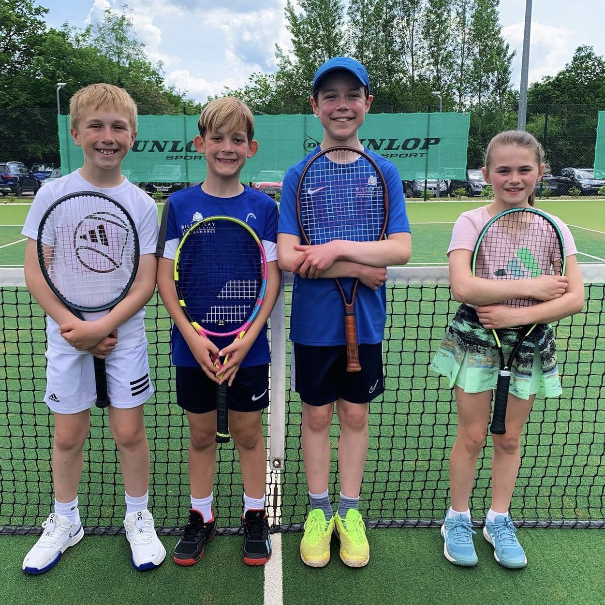 Fun team tennis matches in the sunshine this afternoon ☀️🎾 A particular well done to our 8U C team who played their first ever matches for BLTC today! Our 8U A team and 10U B team were also in action, both taking wins against some good opposition 👏