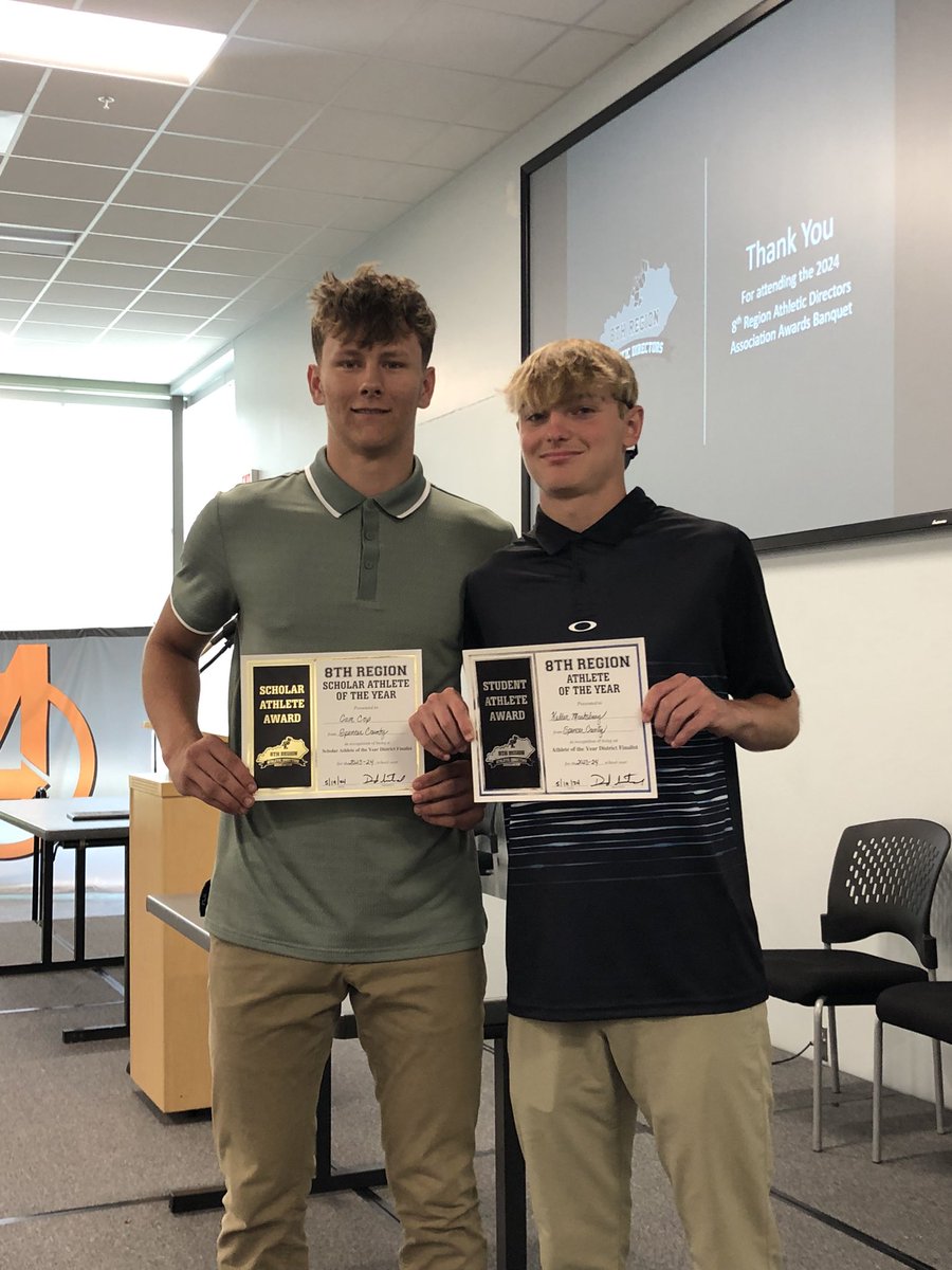 Mike Marksbury (@coach_marksbury) on Twitter photo Wanted to compliment both <a href="/CamdenCox_/">Camden Cox</a> and <a href="/KellenMar3/">Kellen Marksbury</a> for representing <a href="/SCHSBear/">Spencer County High School</a> at the <a href="/8thRegADassoc/">8th Region AD Association</a> awards banquet. Cam was 30th District and 8th Region Scholar Athlete of the year while Kellen was 30th district Male athlete of the year. Wanted to compliment both <a href="/CamdenCox_/">Camden Cox</a> and <a href="/KellenMar3/">Kellen Marksbury</a> for representing <a href="/SCHSBear/">Spencer County High School</a> at the <a href="/8thRegADassoc/">8th Region AD Association</a> awards banquet. Cam was 30th District and 8th Region Scholar Athlete of the year while Kellen was 30th district Male athlete of the year.